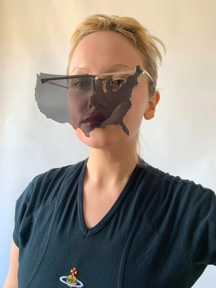 Jeremy Scott X Linda Farrow Map Sunglasses product image