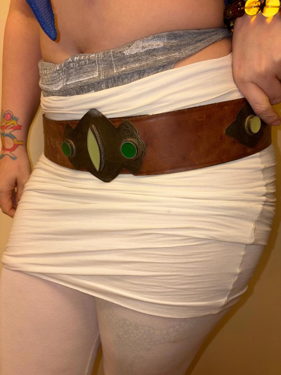 20s or 30s Art Deco Green Buckle Belt product image