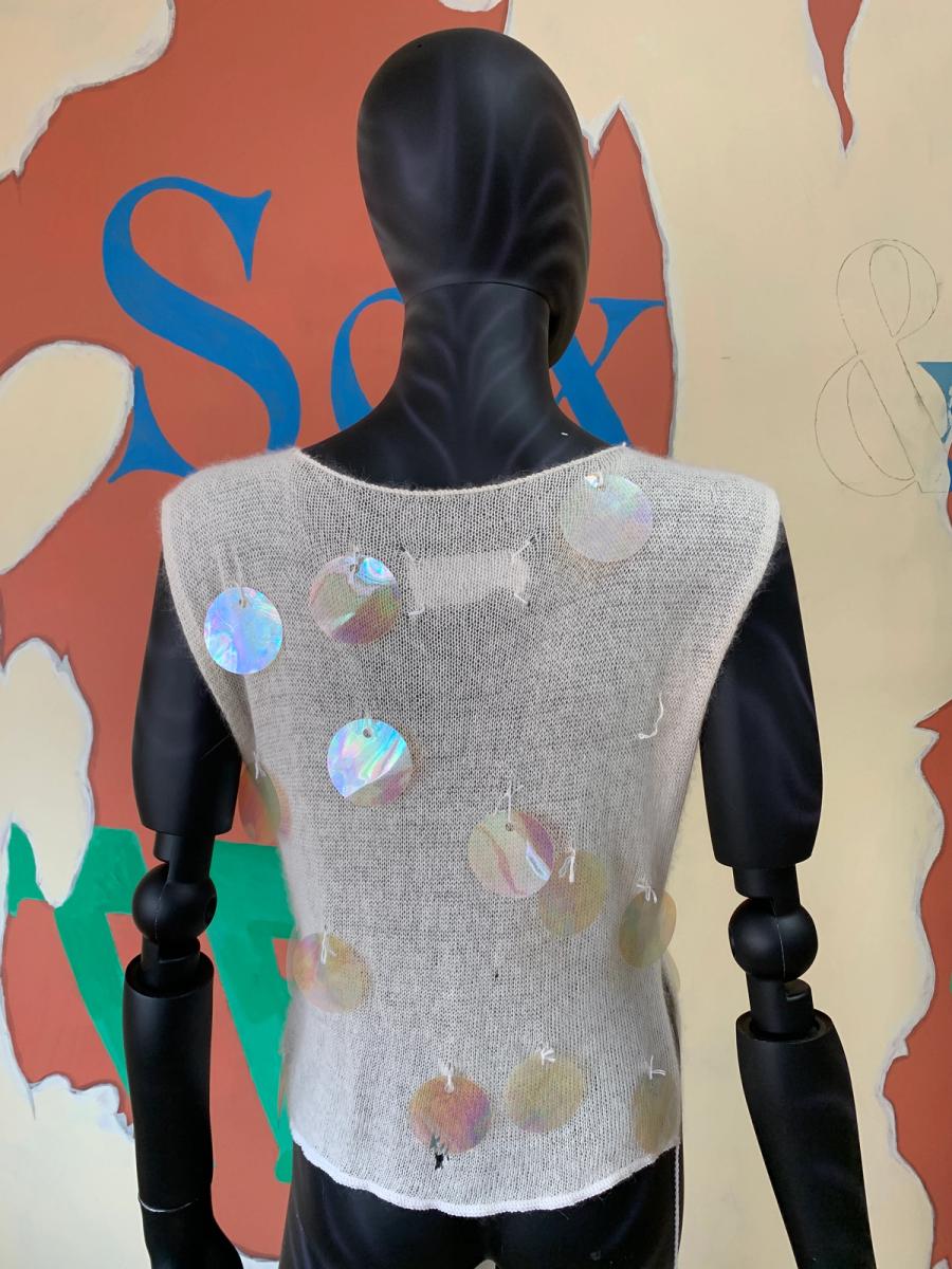 Maison Martin Margiela Knit Tunic With Oversize Sequins product image