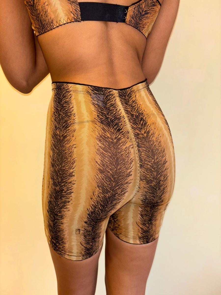 60s or 70s Four Piece Tiger Print Lingerie Set product image