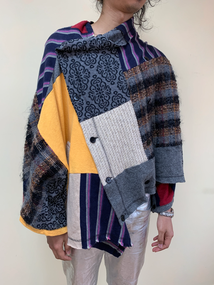 Nozomi Ishiguro Patchwork Knit Sweater product image
