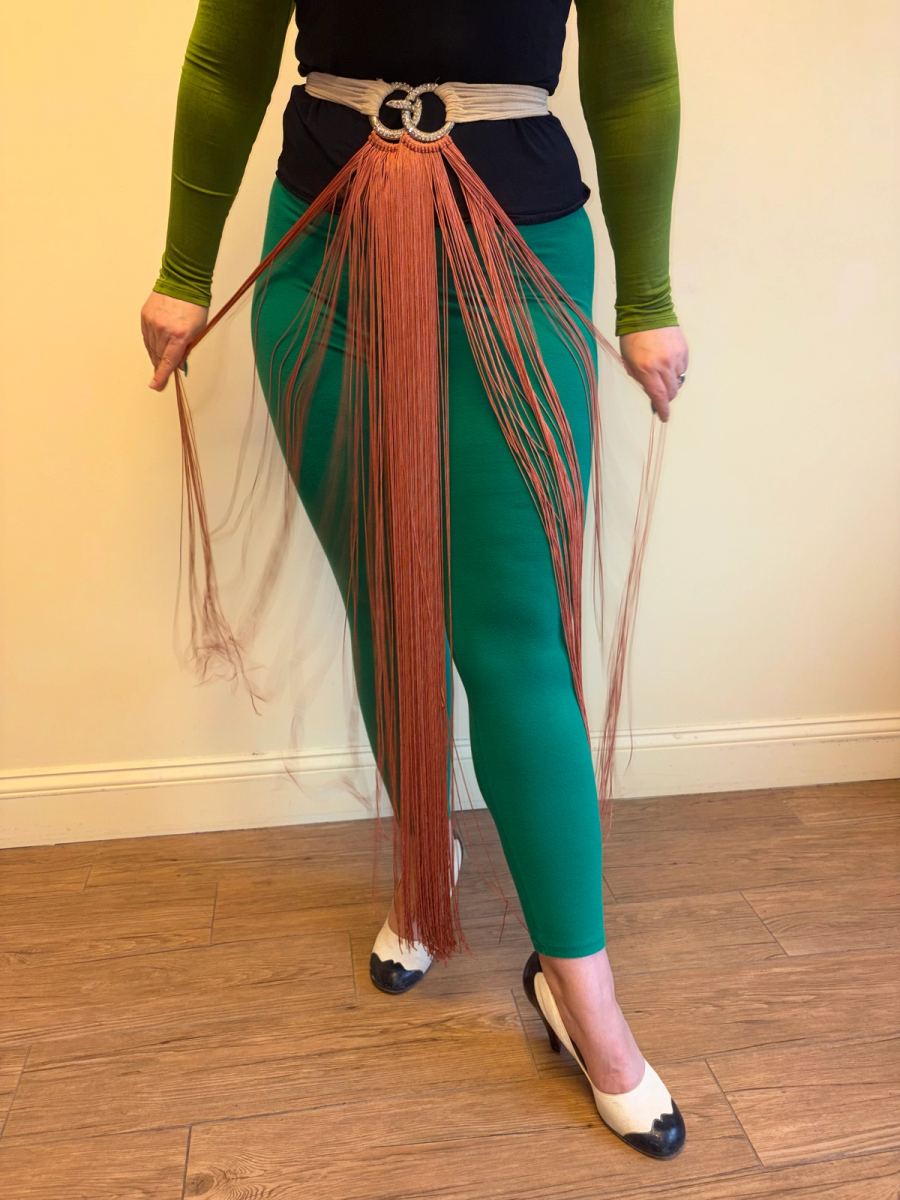 1930s Snake Diamanté Fringe Belt product image