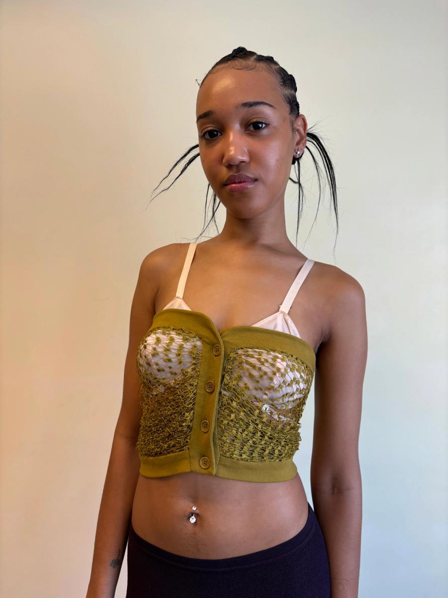1991 Romeo Gigli Draped Netting Tube Top product image
