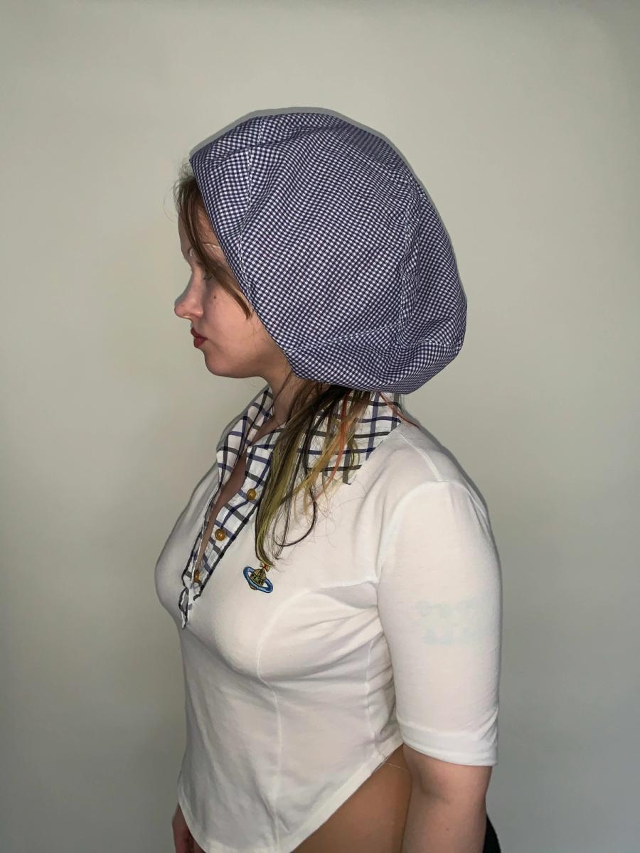 1980s Vivienne Westwood Oversized Gingham Hat product image