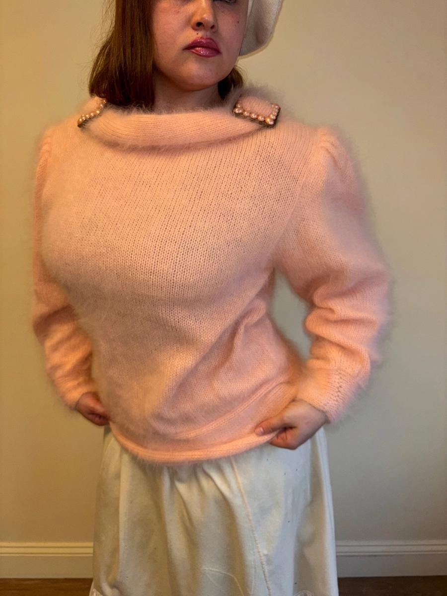 1980s Angora Pink Sweater product image