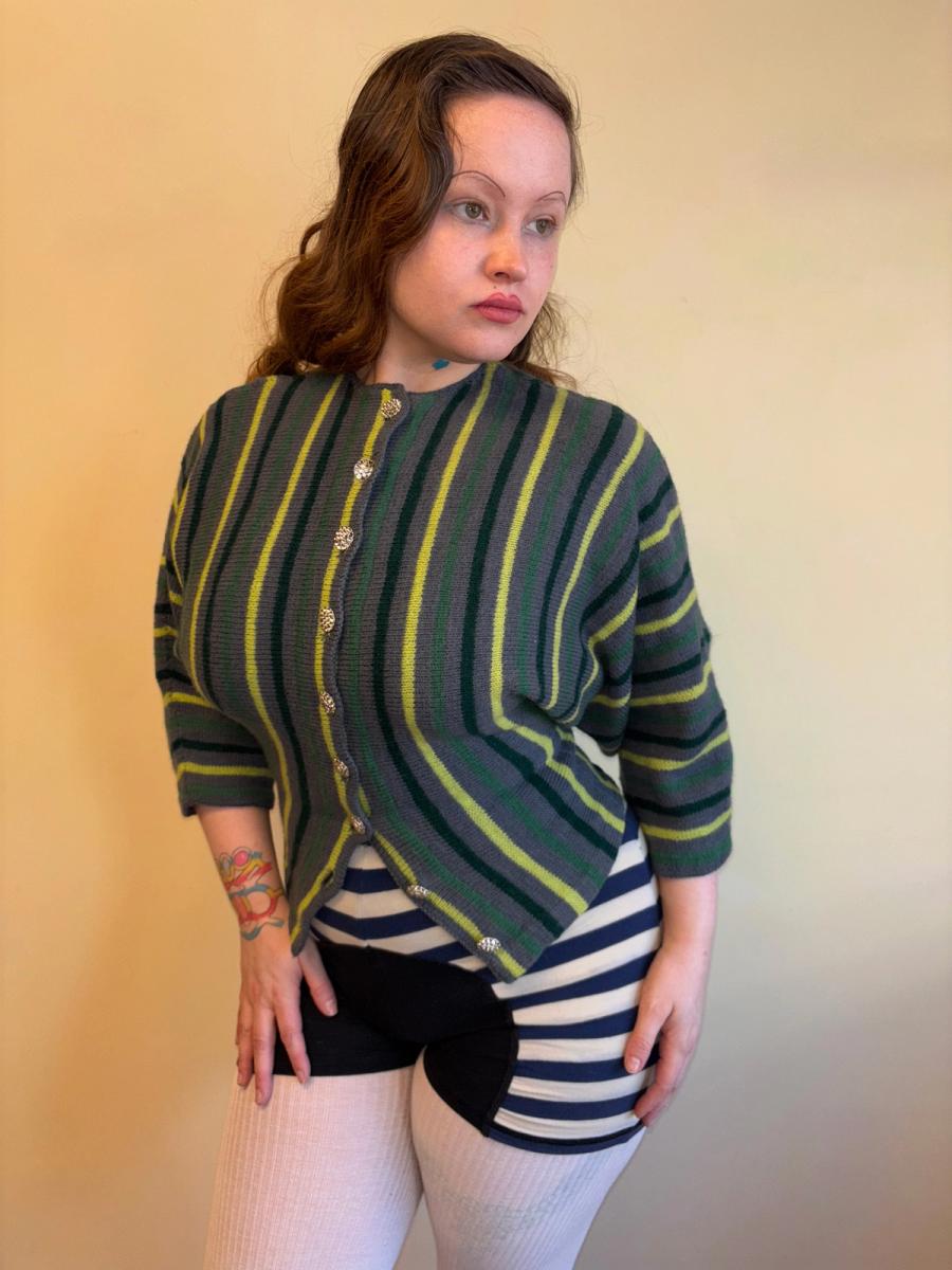 1940s Handmade Dolman Sleeve Sweater product image
