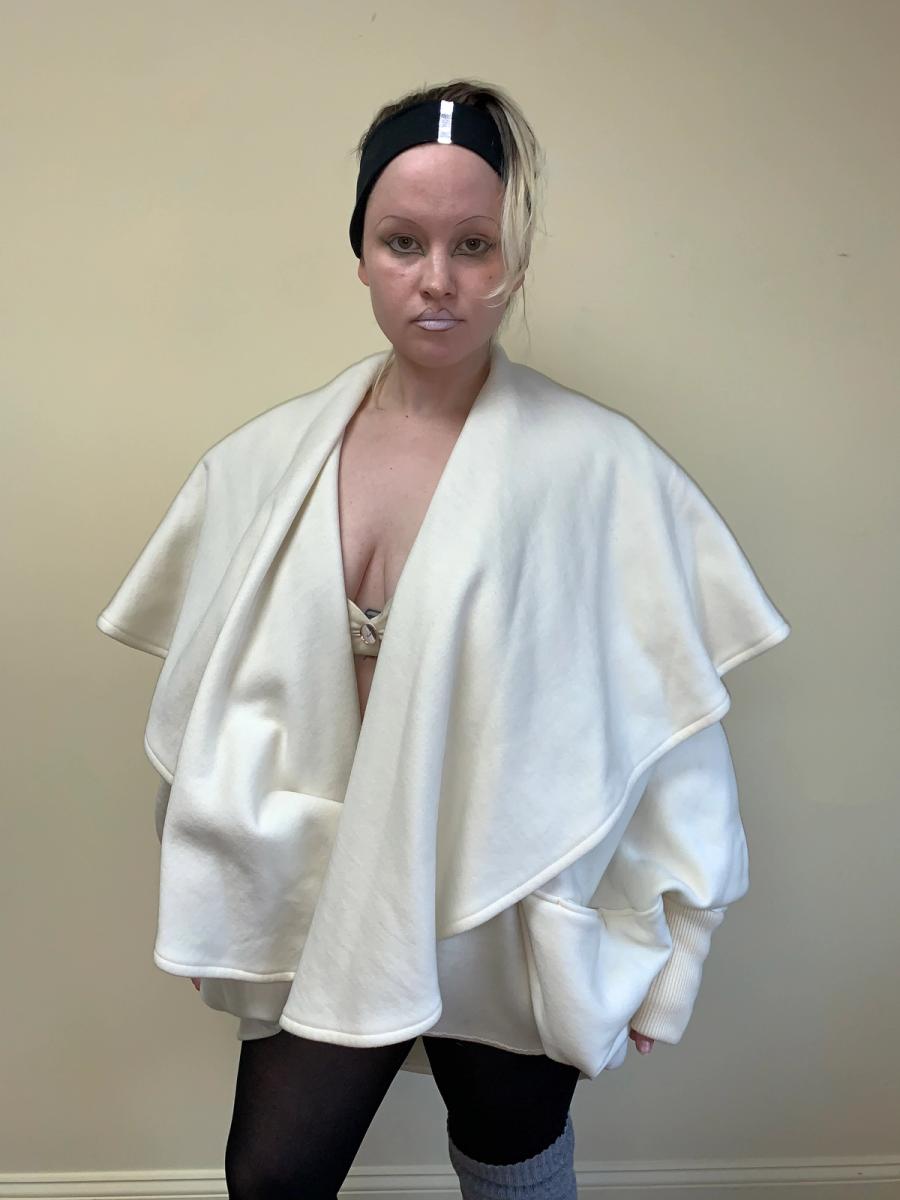 Norma Kamali 1980s Fleece Cocoon Coat product image