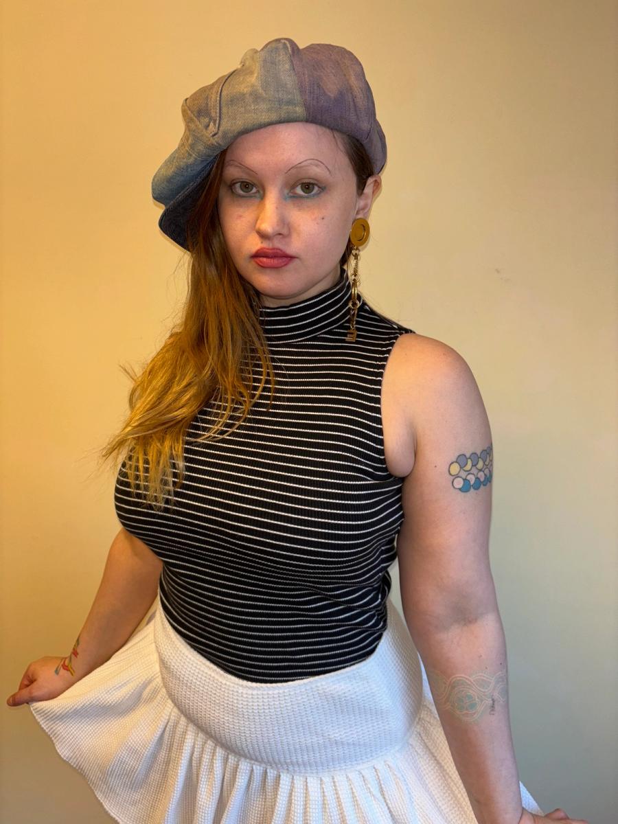 90s Chantal Thomass Striped Ribbed Turtleneck product image