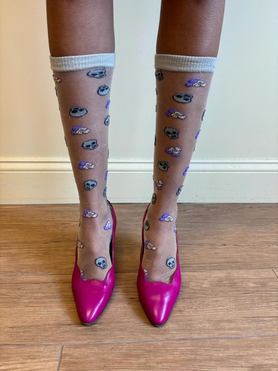 Bernhard Willhelm Skull and Flower Socks