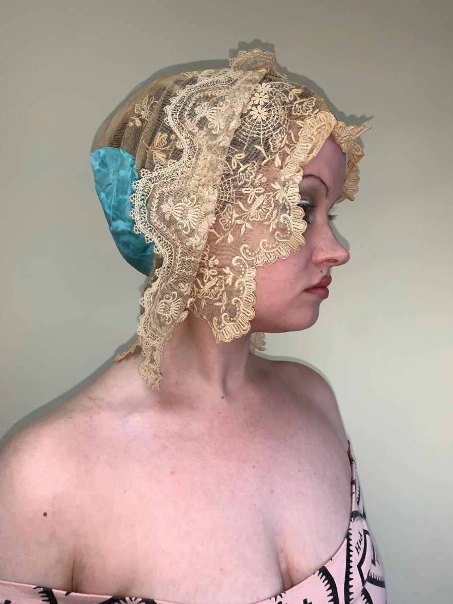 Edwardian Spider Web Lace Sleeping Cap product image