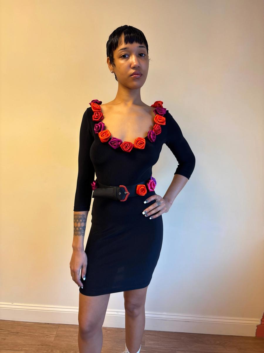 90s Chantal Thomass Flower Dress with Matching Belt product image
