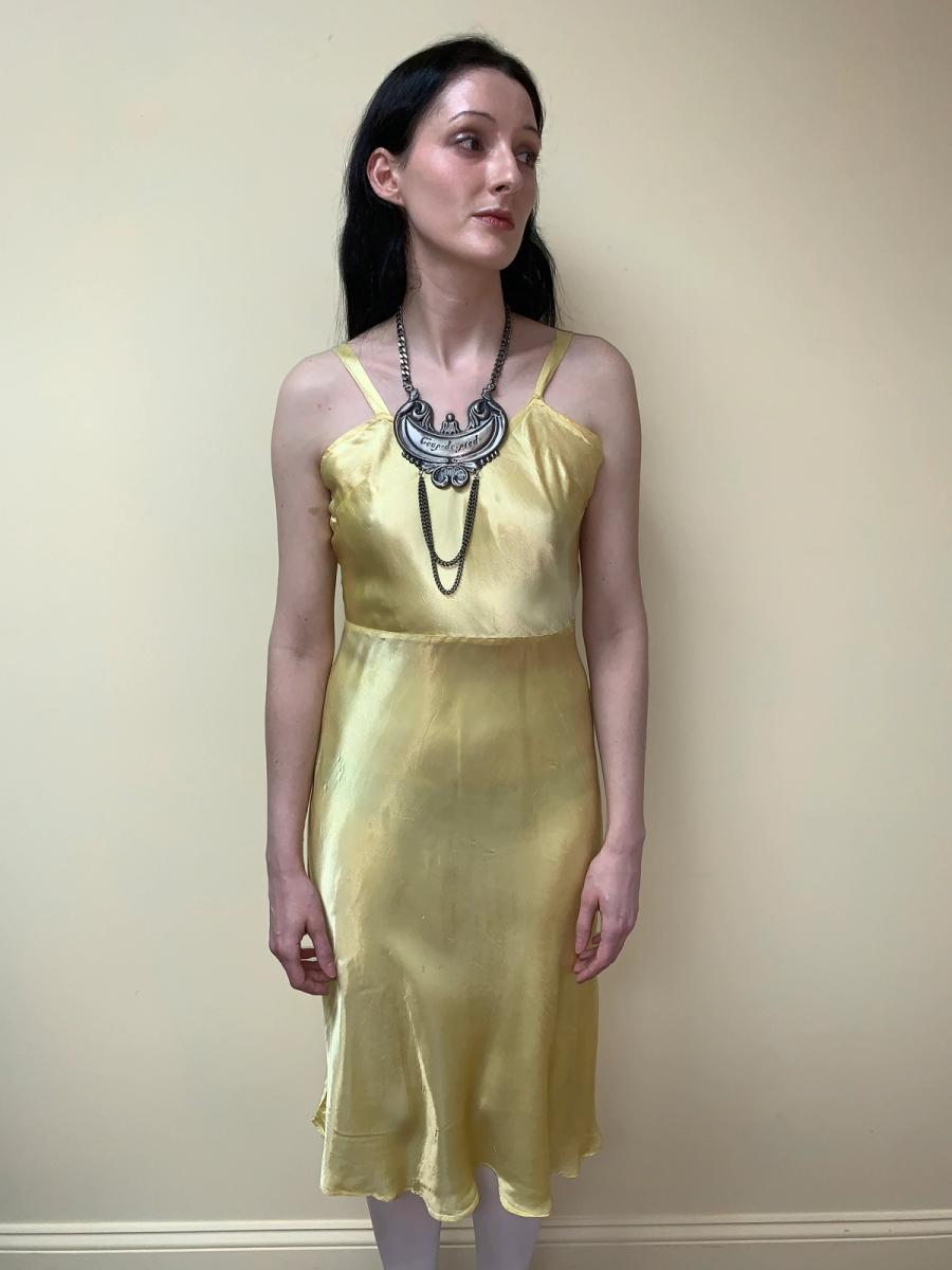 1930s Bias Cut Slip Perfect Yellow product image