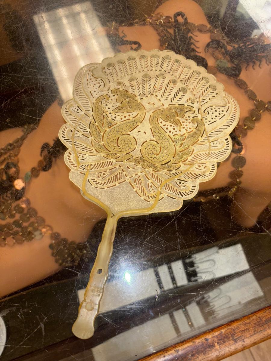 Antique Indonesian Peacock Fan  product image