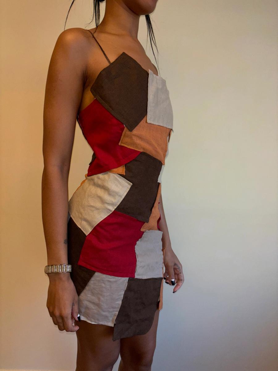 90s Italian Patchwork Dress product image