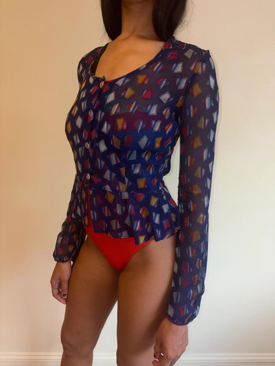 1970s Crowther's of Manchester Traffic Light Slinky Top product image