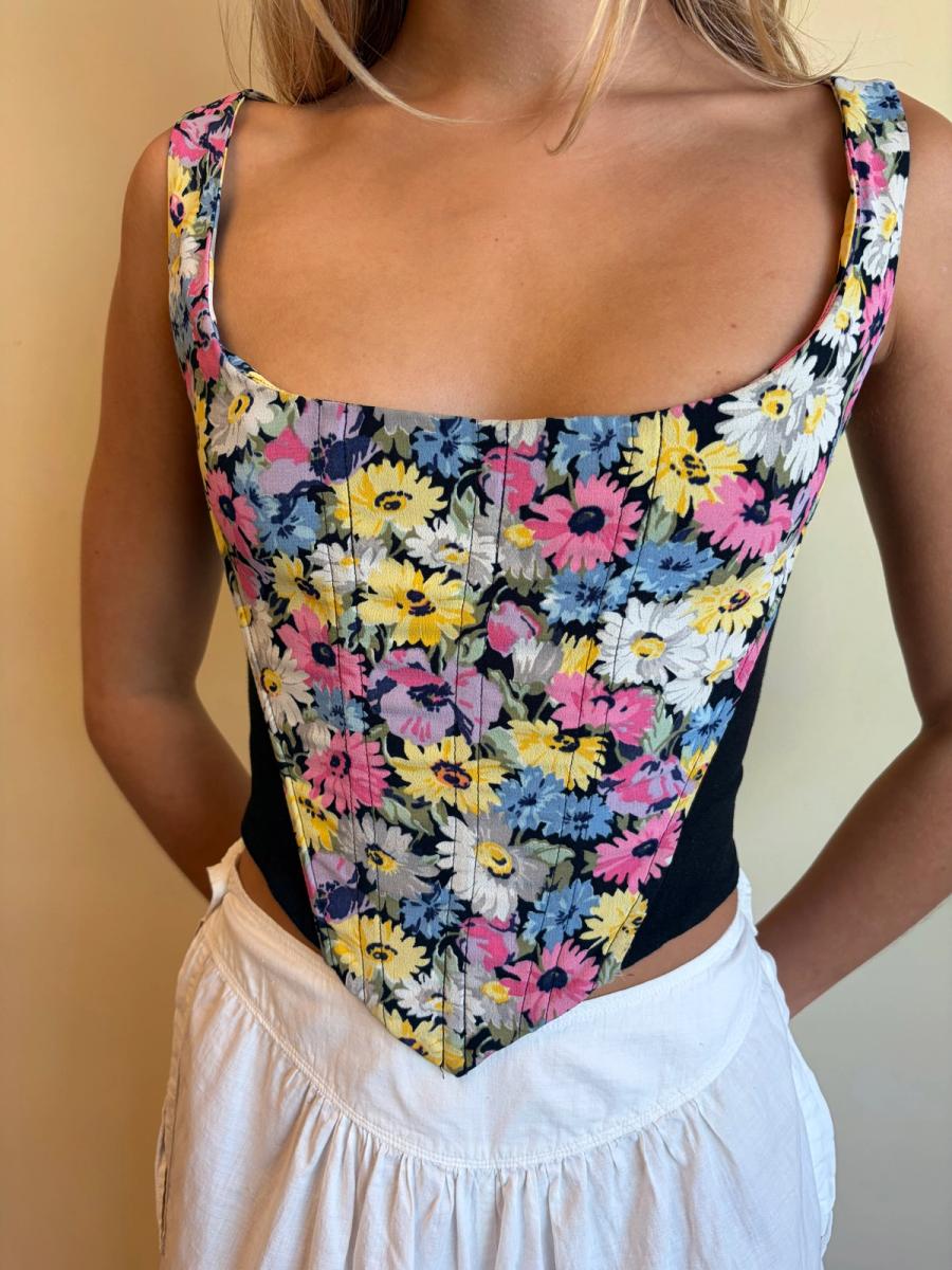 90s Betsey Johnson Floral Corset product image