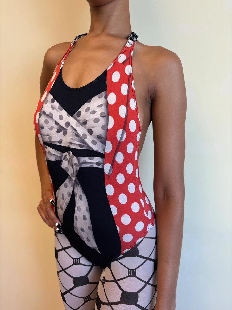 80s Chantal Thomass Tromp L'oeil Bodysuit product image