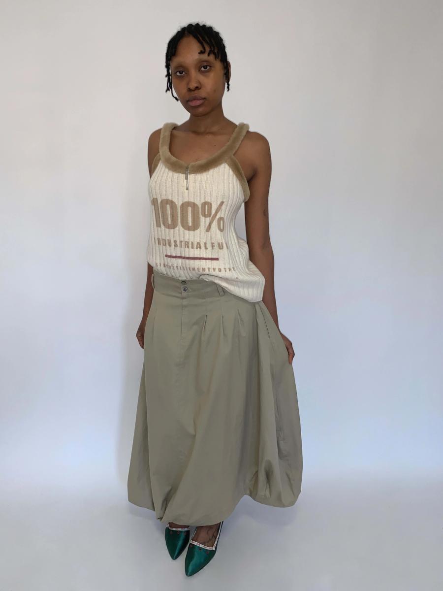 20471120 Khaki Deformation Skirt product image