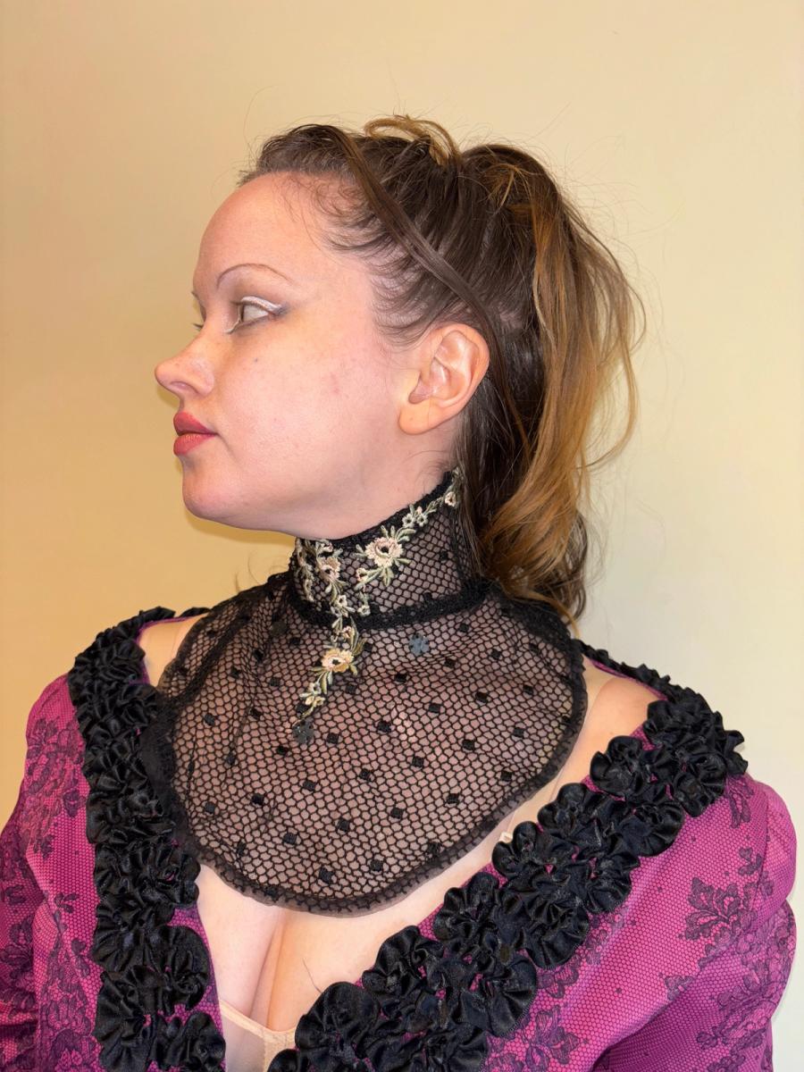 Black Lace Boned Guimpe product image