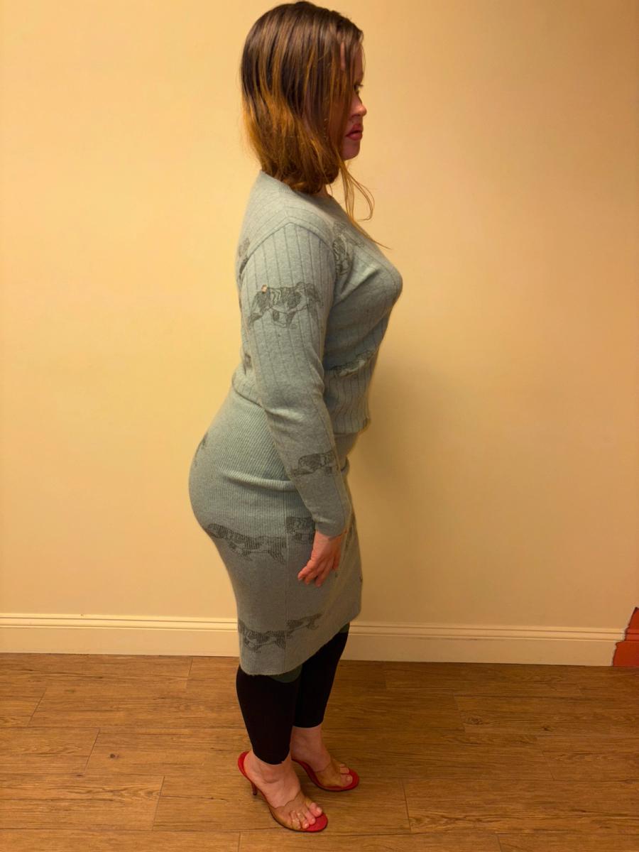 80s Krizia Panther Print Knit Set product image