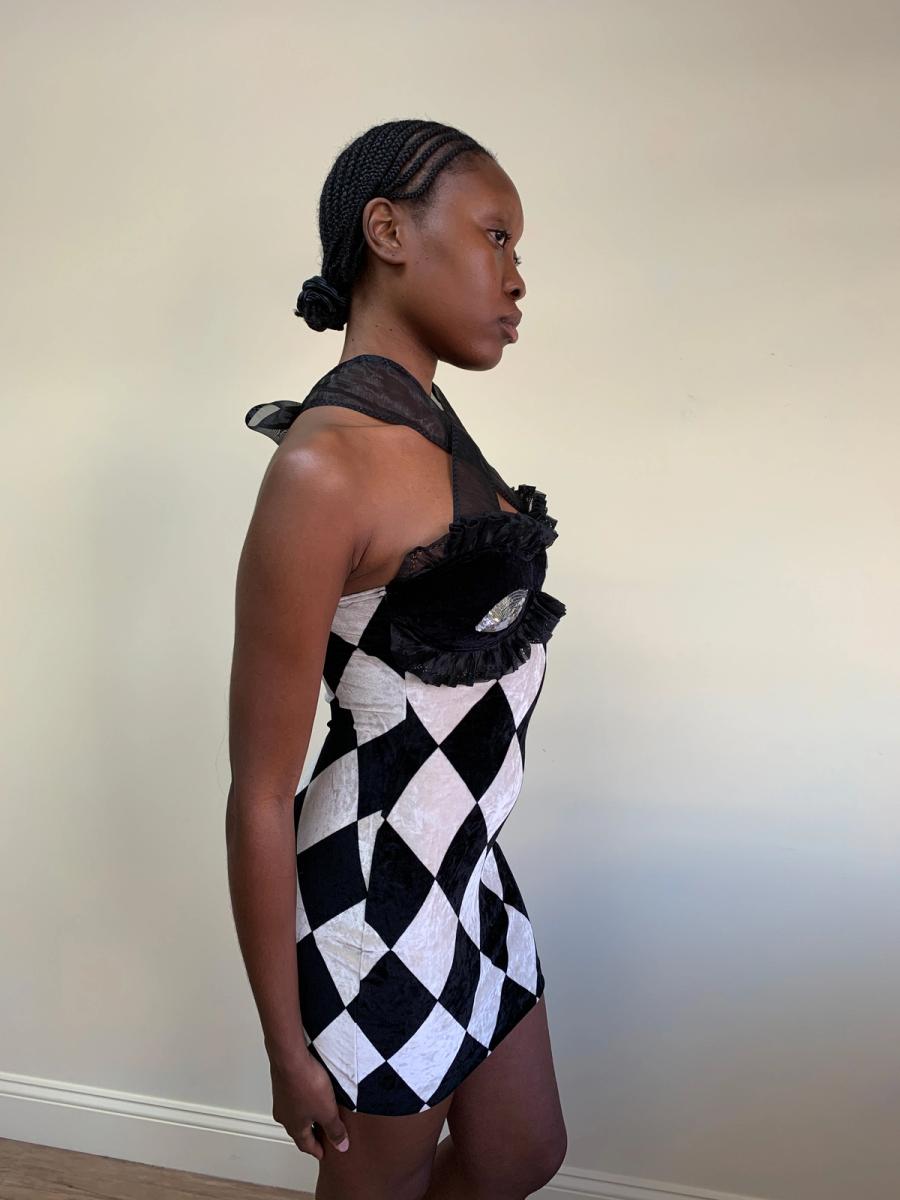 1993 Chantal Thomass Harlequin Mask Dress product image