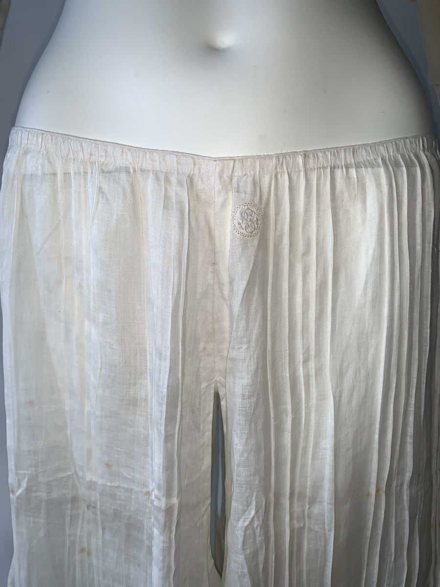 French Antique Hand- Pleated Lace Bloomers product image