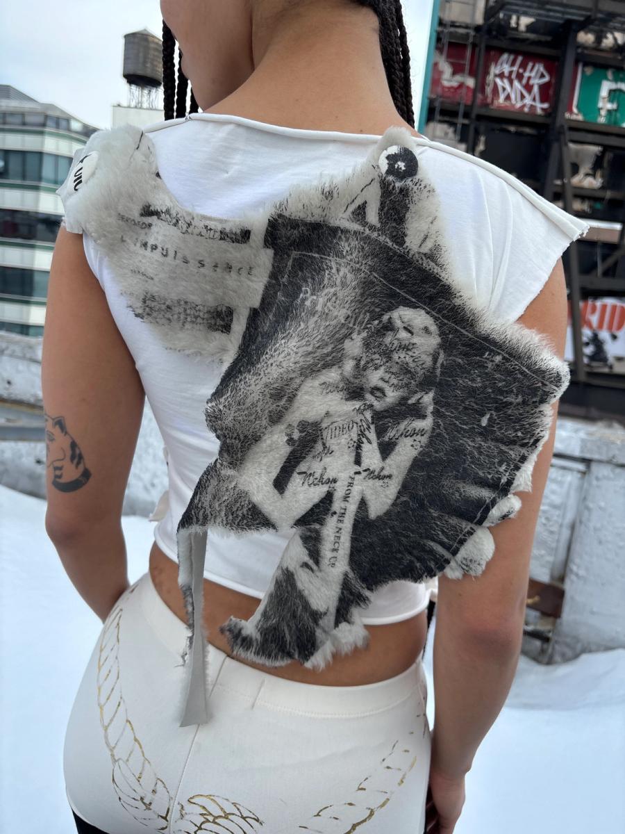 NANA Detachable Fur Tee 1 product image