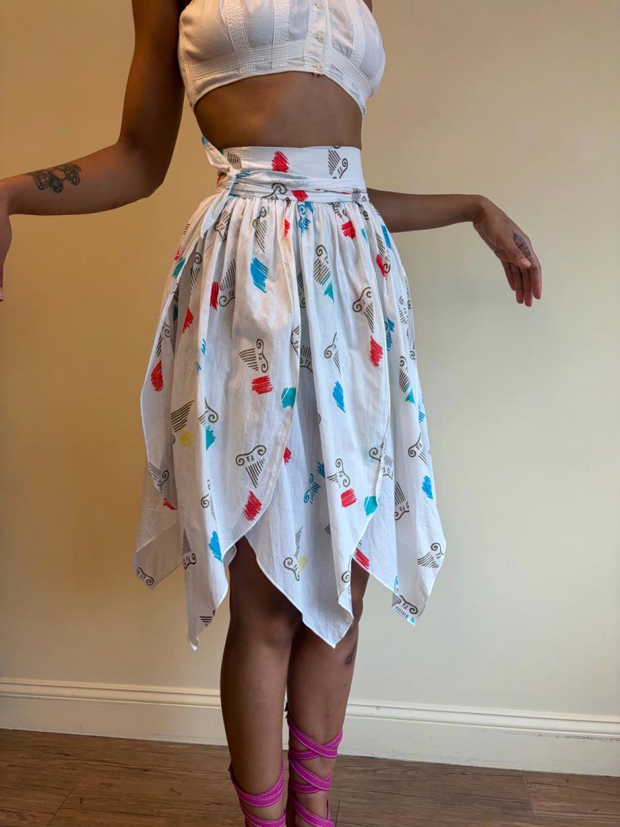 80s Fendi Jagged Hem Wrap Skirt product image