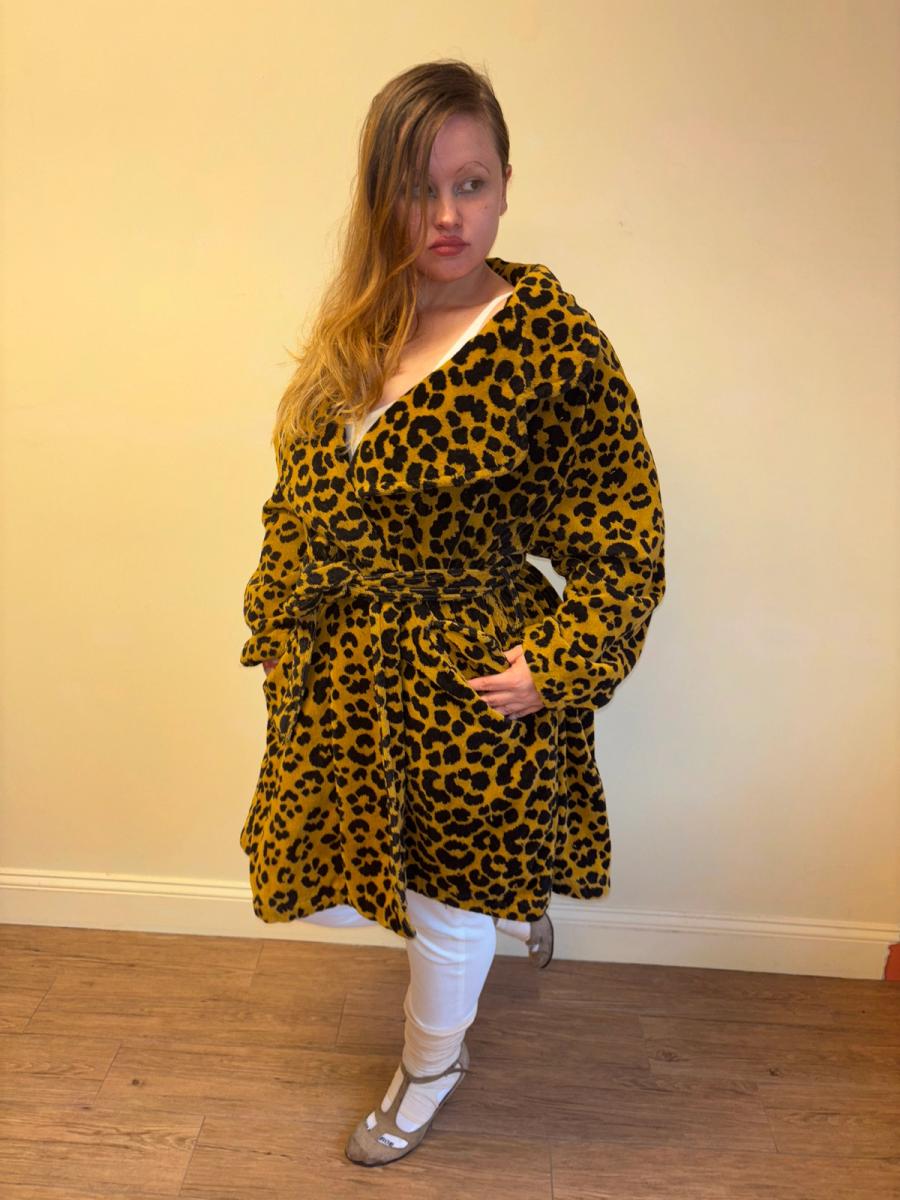 90s Chantal Thomass Leopard Print Robe Coat  product image