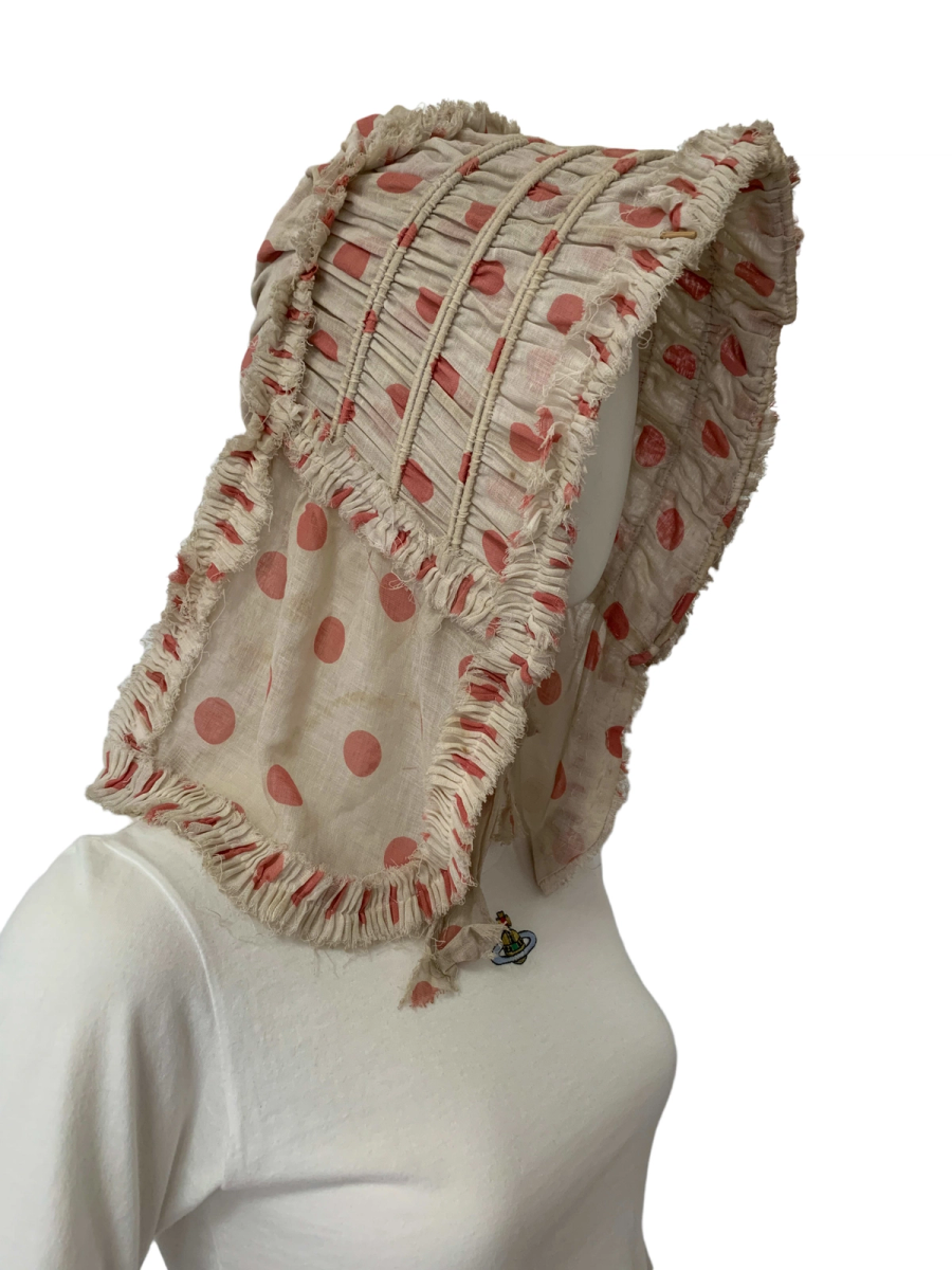 1800s Polka Dot French Sunbonnet product image