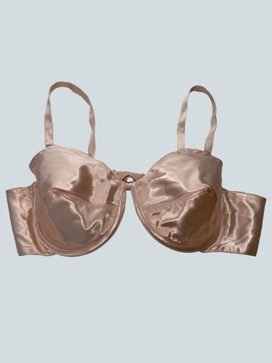 French 50s Pink Satin Bullet Bra product image