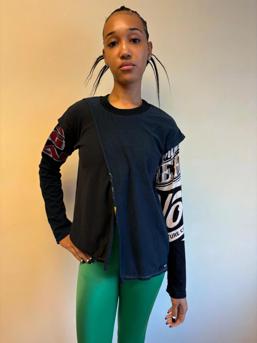 Patchwork T-shirt Long Sleeve