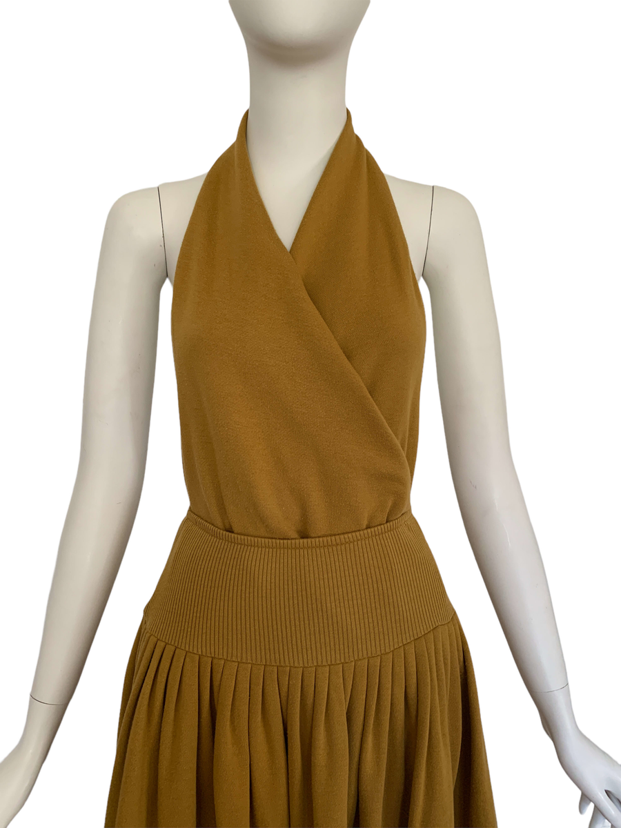 80s Norma Kamali Ochre 3 Piece Dress product image