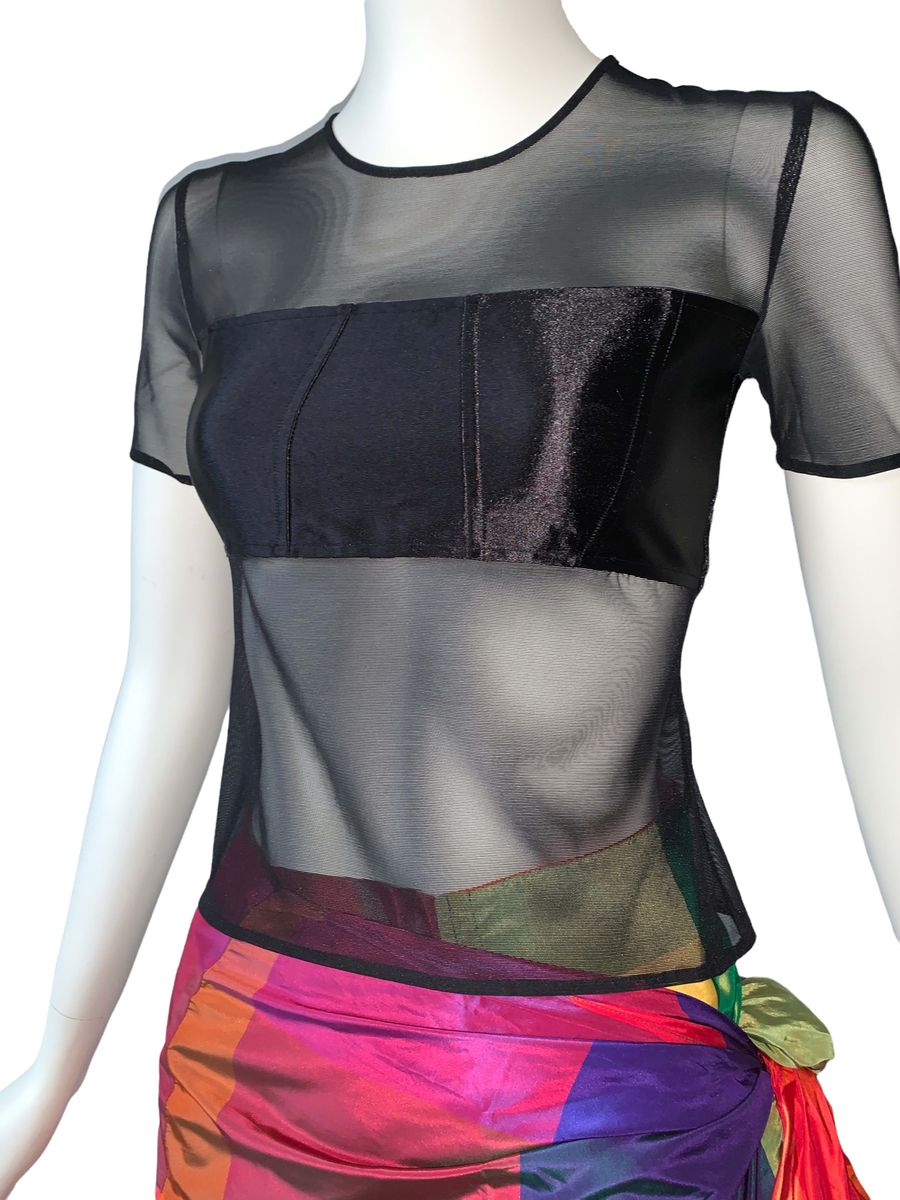 90s Chantal Thomass Bandeau and Mesh Top product image