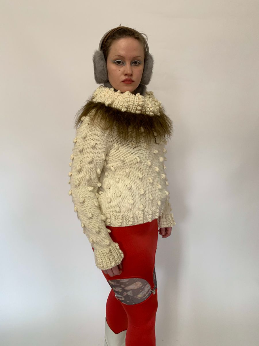 Kaneko Isao Mongolian Fur Trim Sweater product image