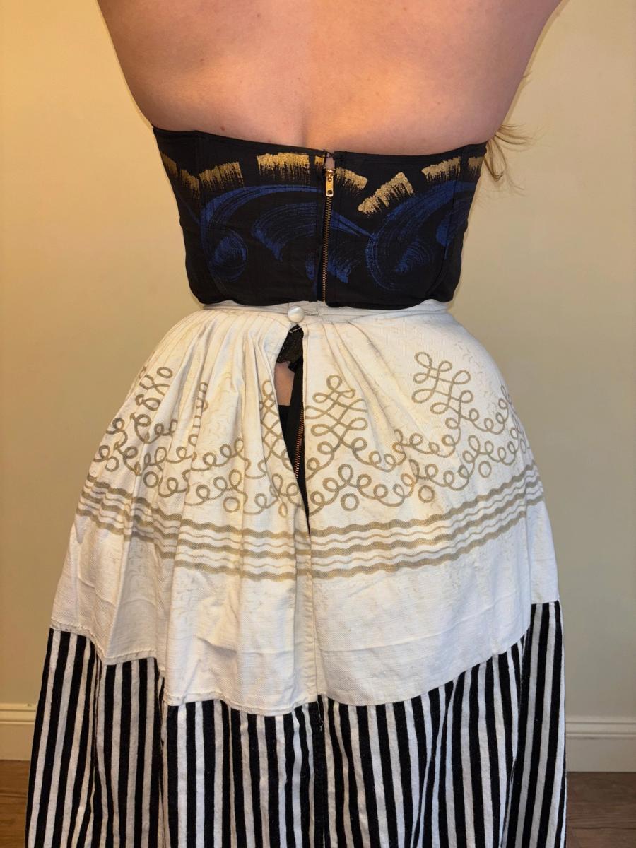 Early 1900s French Striped Flannel Petticoat product image