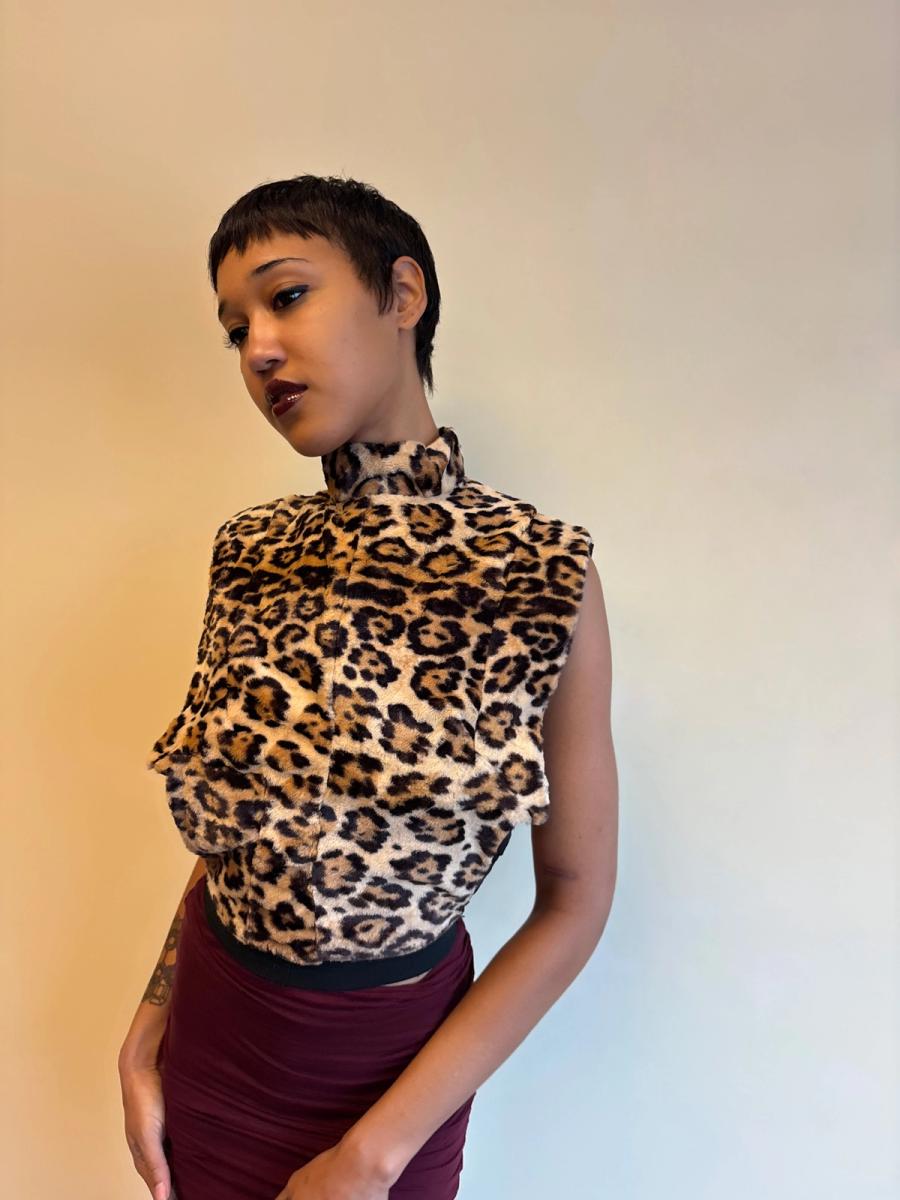 1940s Faux Fur Leopard Dickie product image