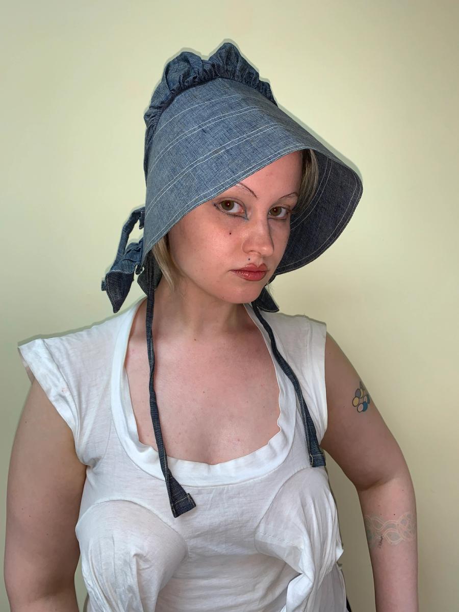 Antique Waxed Denim Bonnet product image