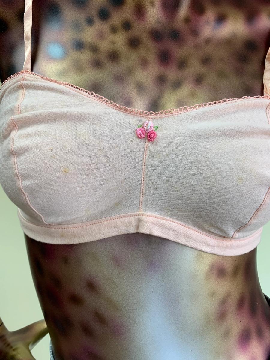 1930s Pink Cotton Bra product image