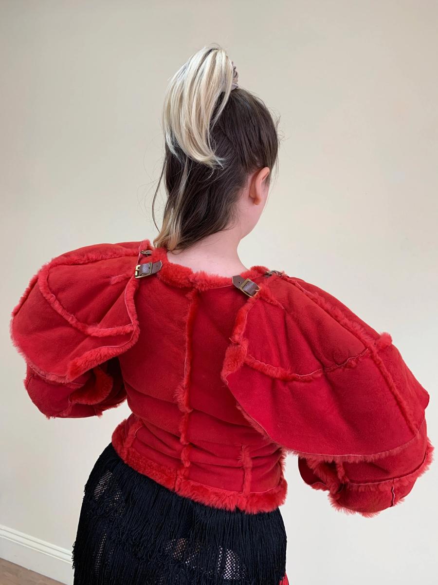 Vivienne Westwood A/W 1988 "Time Machine" Shearling Armour Jacket product image