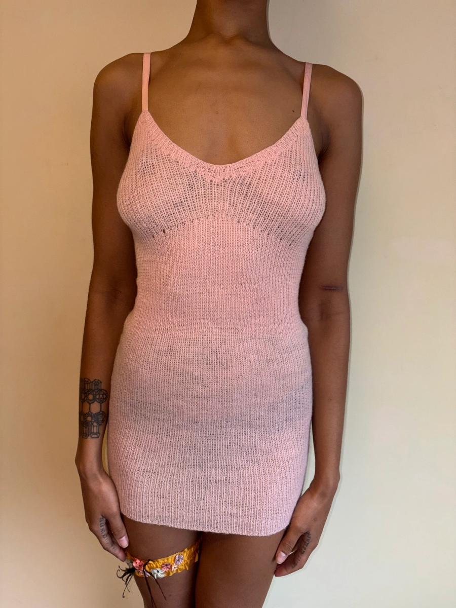 1930 Knit Bubblegum Pink Slip product image
