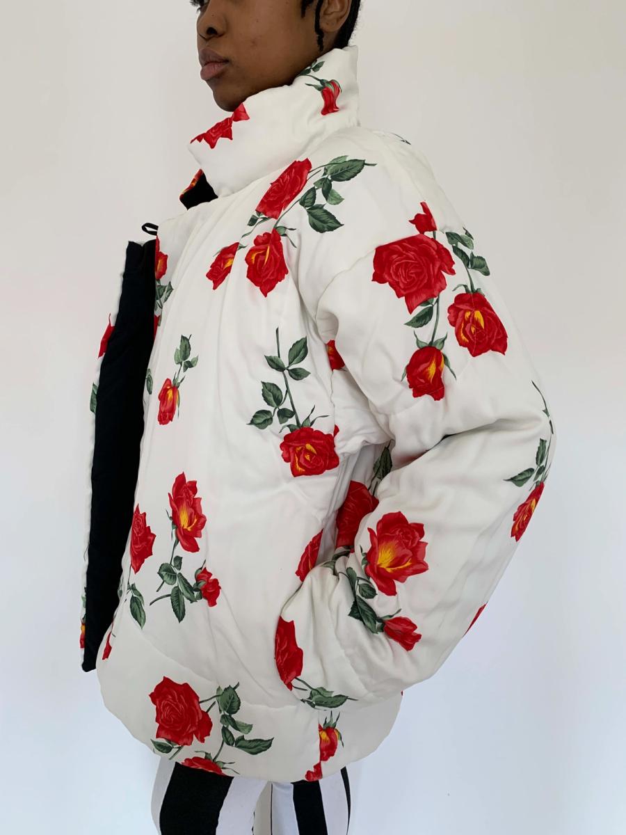 90s Norma Kamali Reversible Rose Jacket  product image