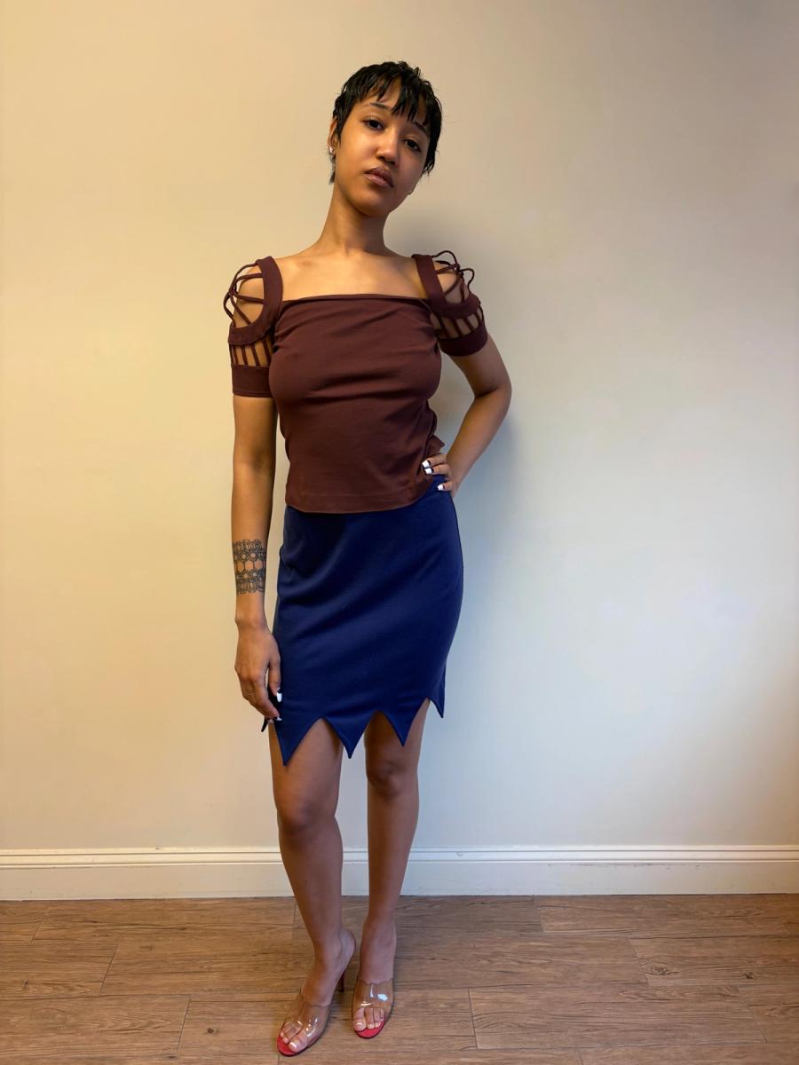 80s Sybilla Cutout Sleeve Top product image