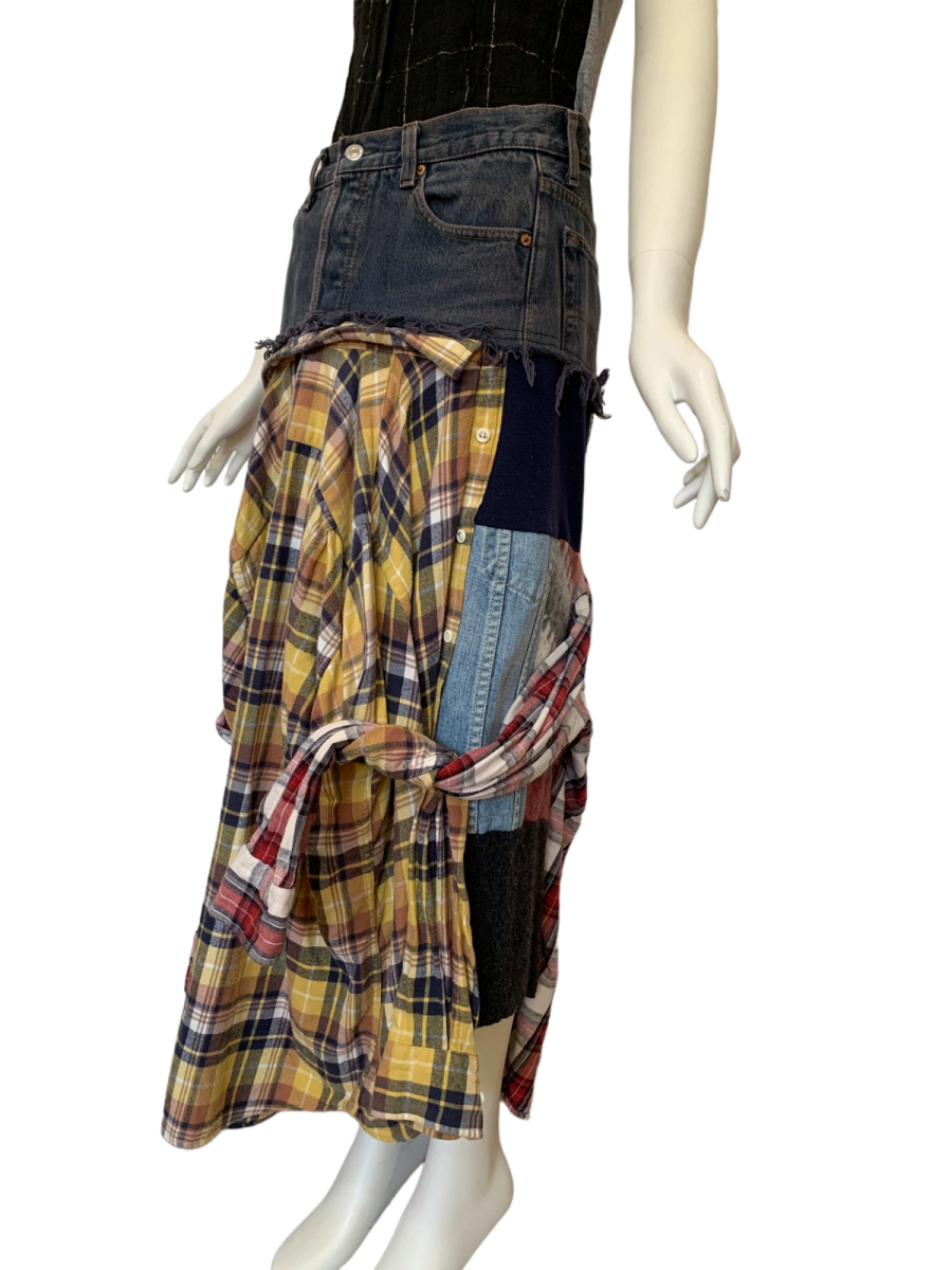 Tomoki Yurita Flannel Assemblage Skirt product image