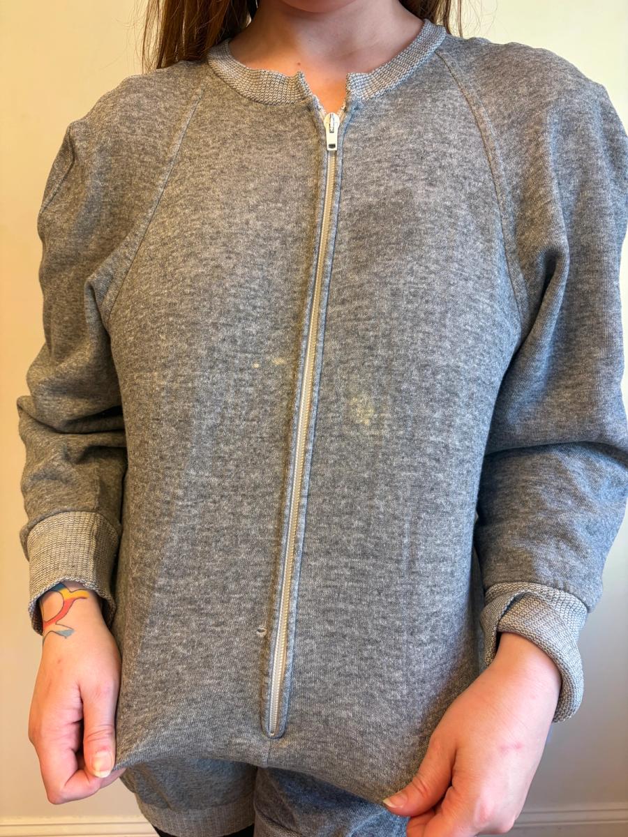 1980 Norma Kamali Gray Zip Up Jumpsuit product image