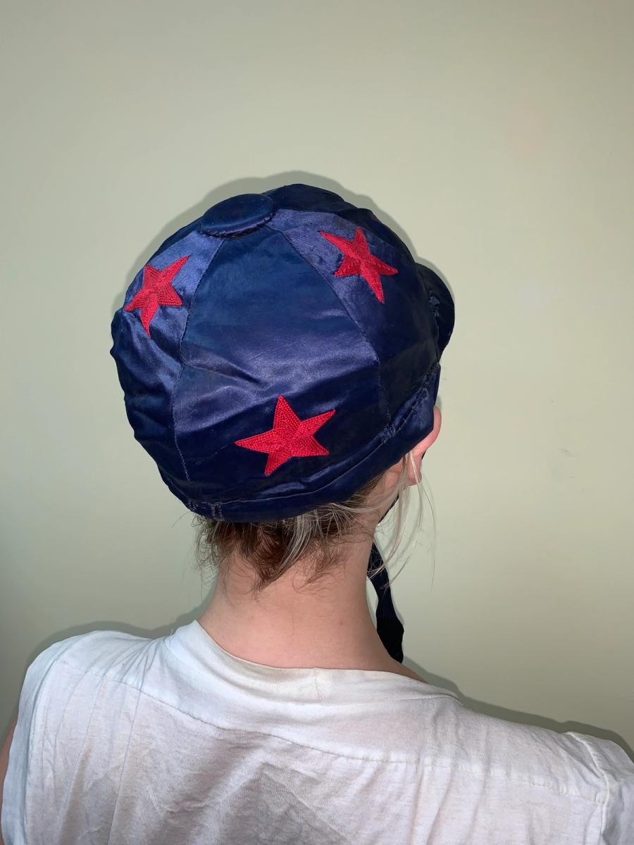 1920s Embroidered Star Female Jockey Cap product image