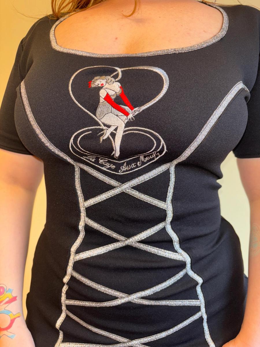 90s La Cage Aux Meufs Lace Up Dress product image