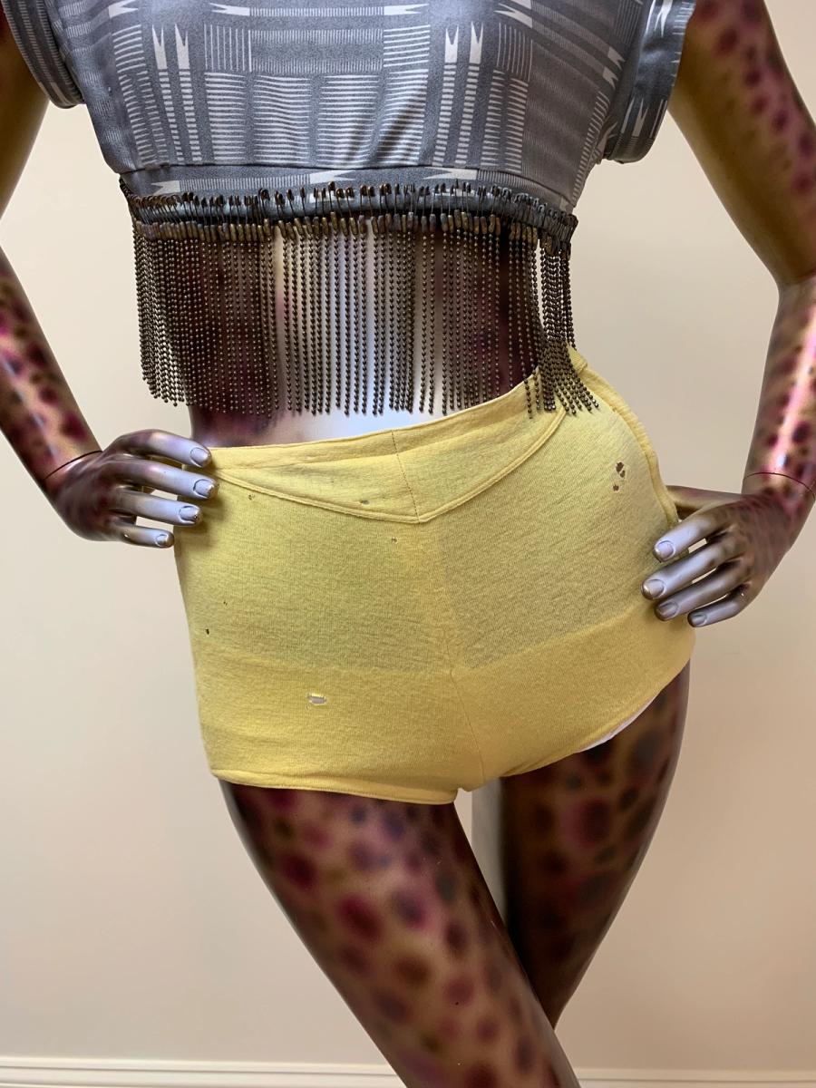 30s or 40s Wool Yellow Swim Shorts product image