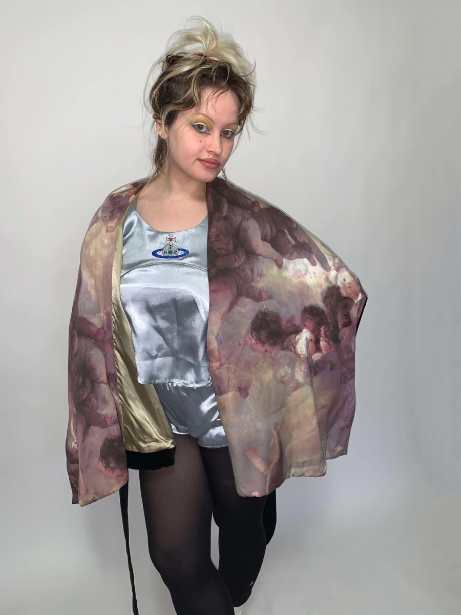 Vivienne Westwood AW 1991 Putti Print Velvet Robe product image