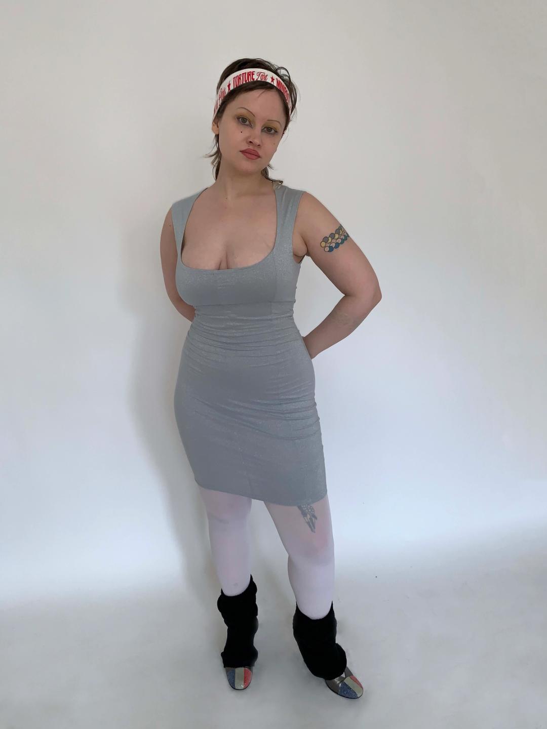 80s/90s Pam Hogg Glitter Bodycon Dress 80s/90s Pam Hogg Glitter Bodycon Dress